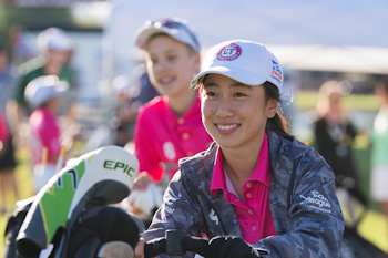 SCOTTSDALE, AZ - OCTOBER 12: Annie Dai of Team Connecticut on the first hole at the Blue Course during Session One for the 2019 PGA Jr. League Championship presented by National Car Rental held at the Grayhawk Golf Club on October 12, 2019 in Scottsdale, Arizona. (Photo by Darren Carroll/PGA of America)